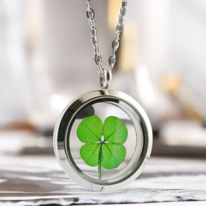 Four Leaf Clover Stainless Steel Charm Necklace