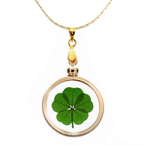 5 Leaf Clover Gold Charm Necklace