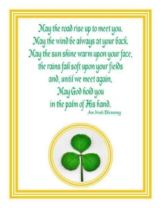 Real Shamrock Irish Blessing Greeting Card