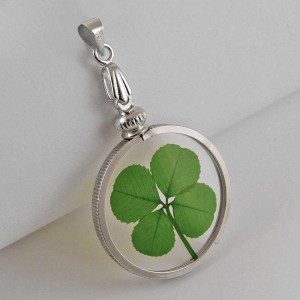 Four Leaf Clover Silver Charm Pendant