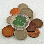 Four Leaf Clover Good Luck Pocket Token