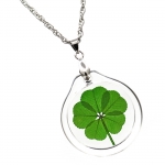 5 Leaf Clover Acrylic Charm Necklace